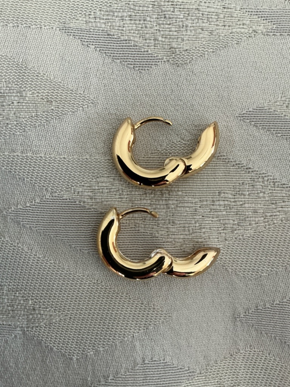 Pilgrim Gold Polished Chunky Hoop Earrings